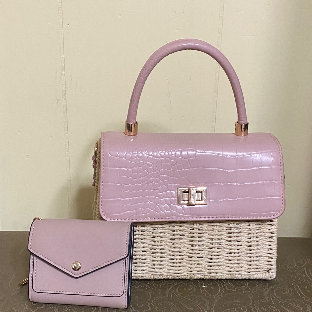 Like Dreams Lavender Satchel and Wallet Set